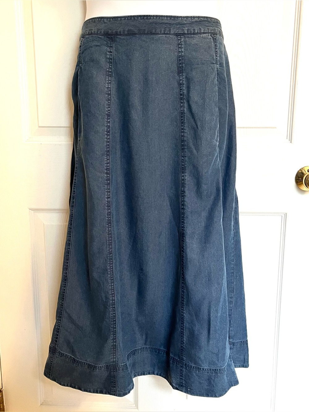 Coldwater Creek NWT 100% Tencel Denim Midi/Maxi A-Line Skirt XL Plus